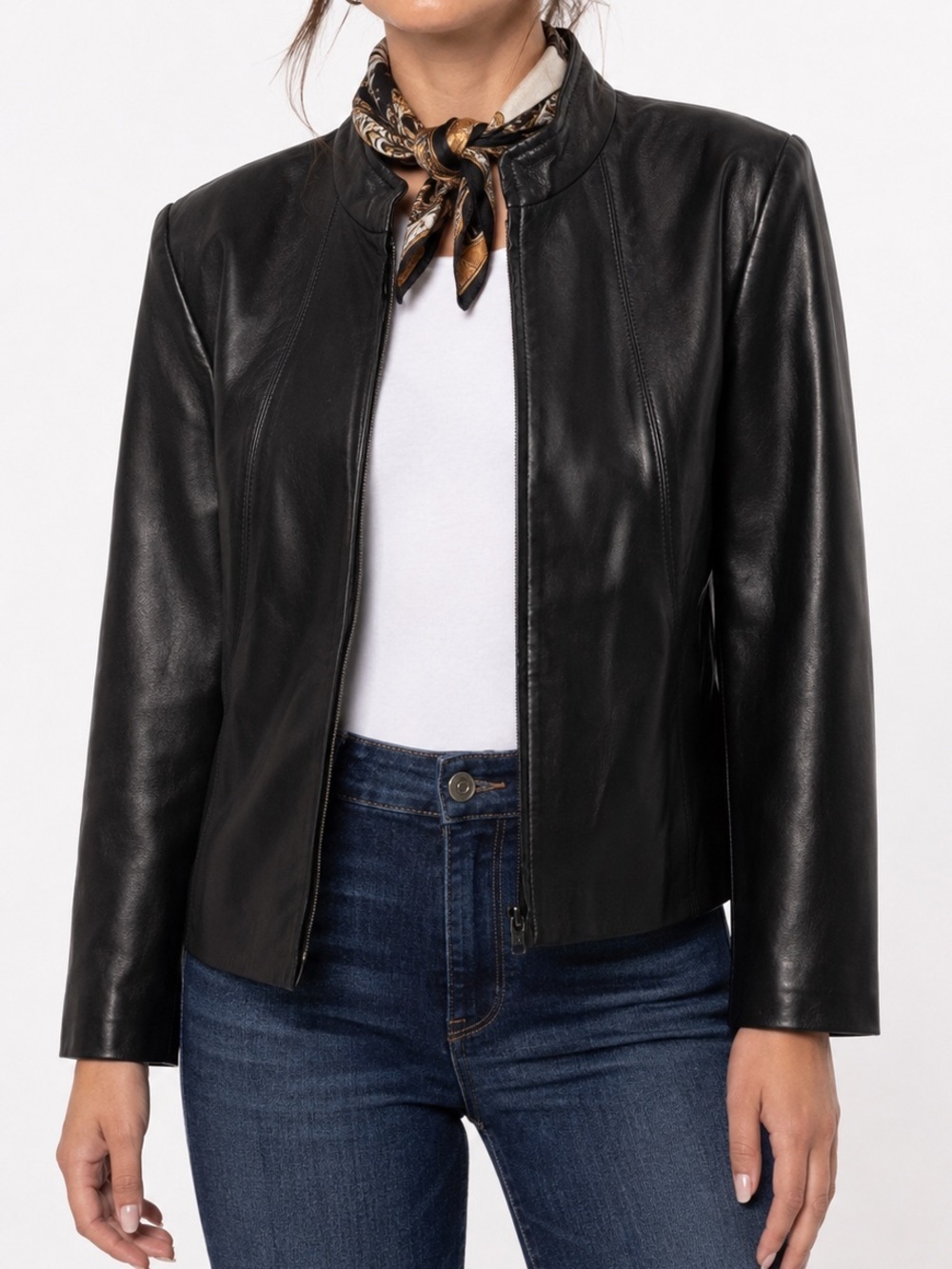 Danier Leather Jacket Black Blazer Tailored Taper 90's-2000s Timeless Classic L